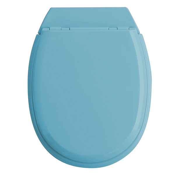 Abattant WC en bois compresse declipsable ATLAS turquoise Bricorama