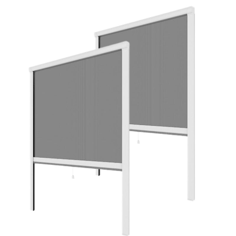 Moustiquaire enroulable fenêtre PVC (L130cm x H160cm (lot de 2 articles)) :  : Bricolage