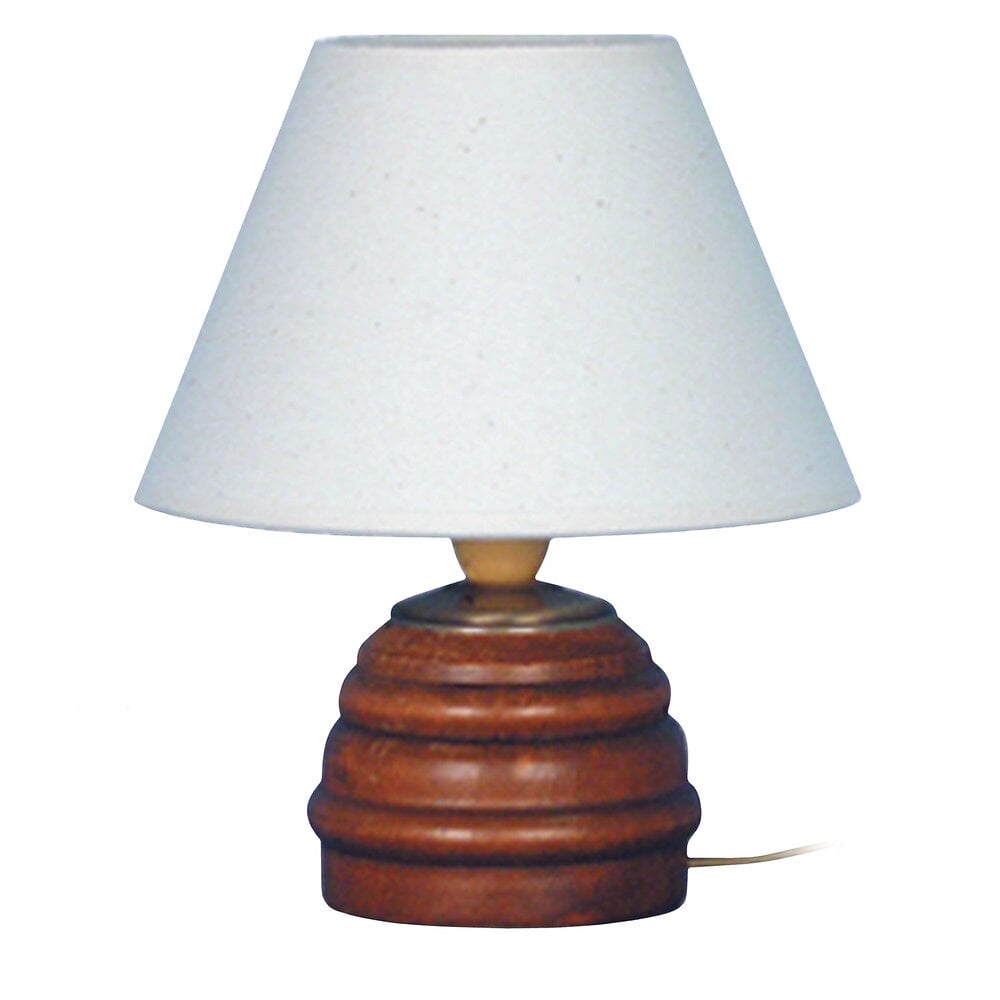 lampe de chevet tosel lampe bois tissu foncé d 18 x  h 21,5 cm