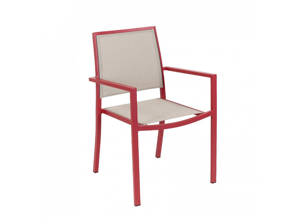 2 fauteuils de jardin en aluminium santorin terracotta