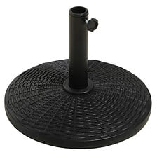 OUTSUNNY Pied de parasol rond base de lestage Ø 44 x 32 cm résine imit ...