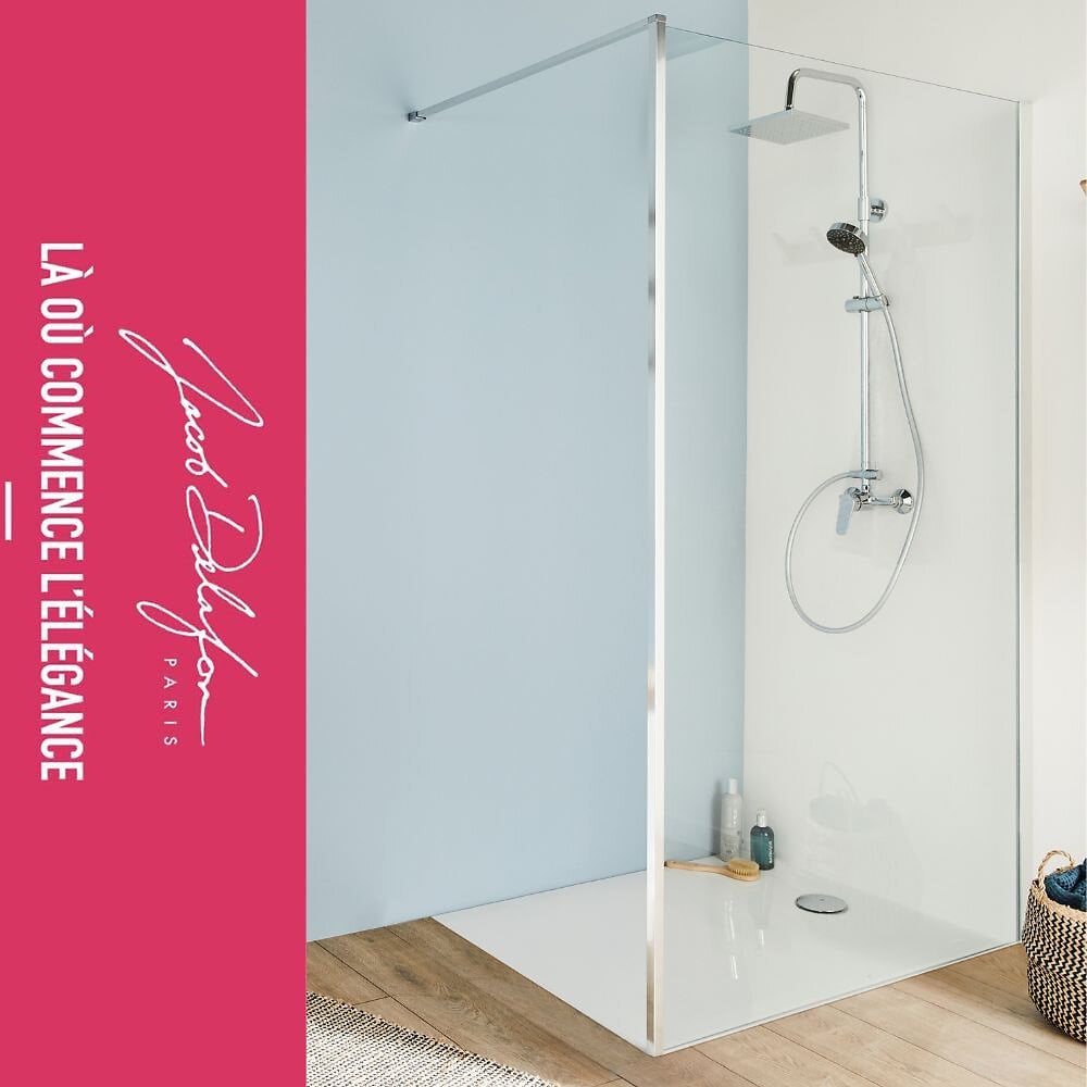 Paroi de douche à l italienne Serenity 120 cm, Chrome Jacob Bricorama