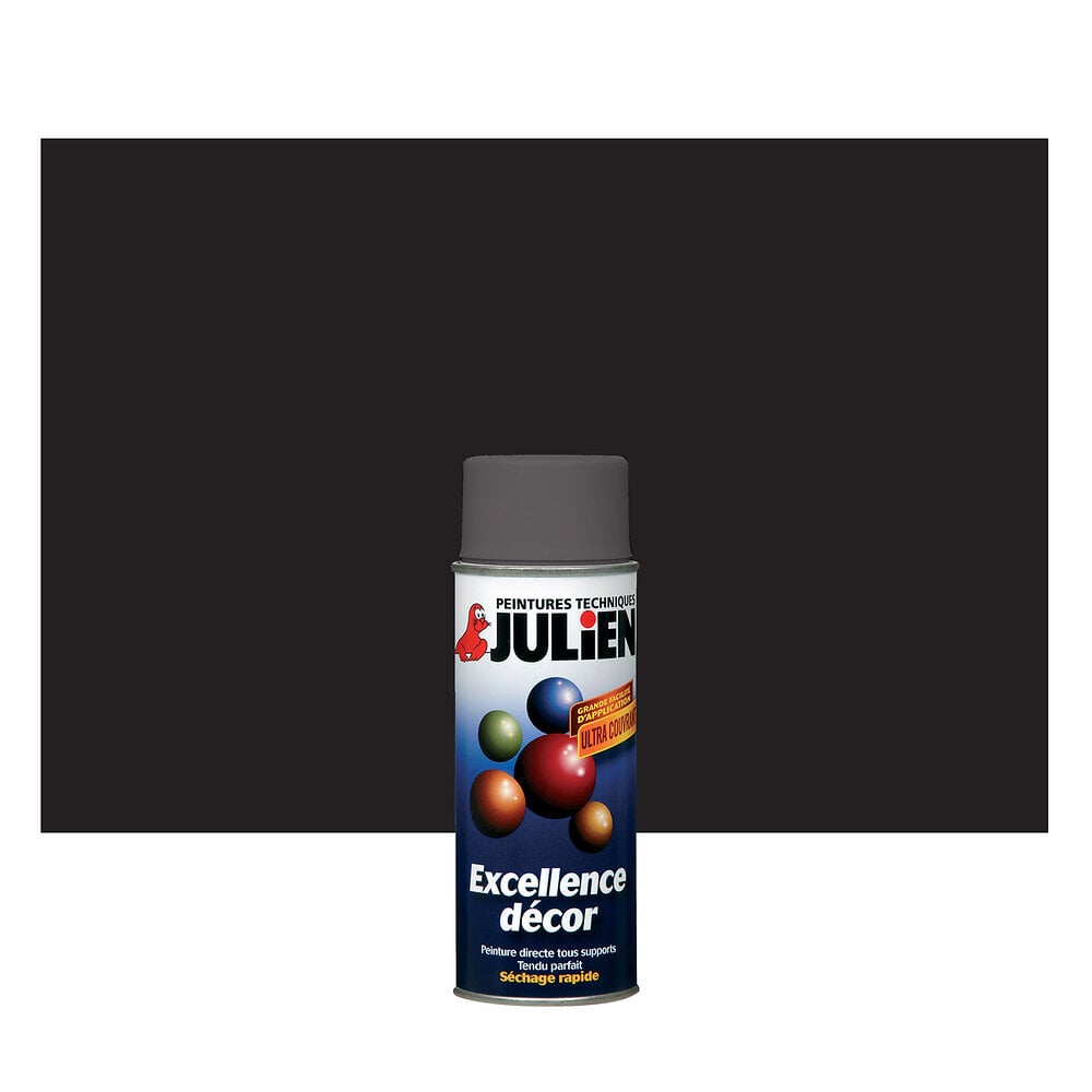 Peinture TEINTES VIVES BRILLANTES BRILLANT Noir brillant aérosol 400ml
