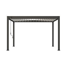 OMBREA Pergola bioclimatique autoportante 3x4m - Anthracite/blanc -  ...