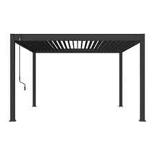 OMBREA Pergola bioclimatique autoportante 4x4m - Anthracite - OMBREA ...