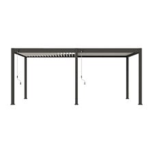 OMBREA Pergola bioclimatique autoportante 3x6m - Anthracite/blanc -  ...