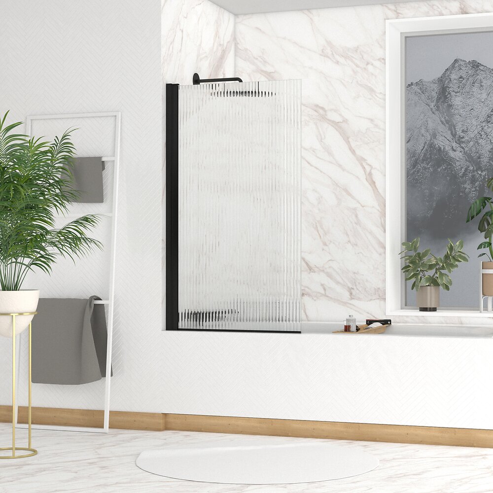 Aica pare-baignoire avec une paroi fixée,l'hauteur de 140cm, écran de –  Aica Sanitaire