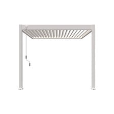 OMBREA Pergola bioclimatique adossée 3x3m - Blanc - OMBREA VS