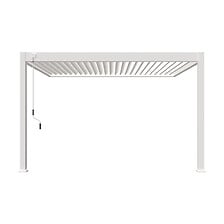 OMBREA Pergola bioclimatique adossée 3x4m - Blanc - OMBREA VS