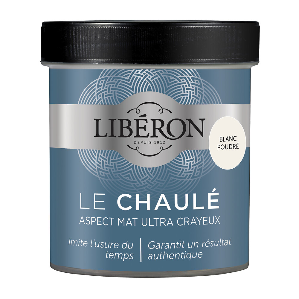 LIBERON - Peinture Le Chaulé Mat Blanc poudré Pot 0.5l - large
