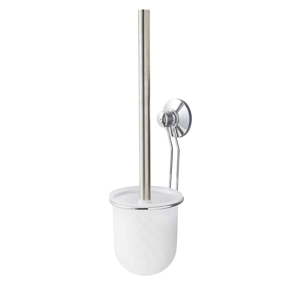 60117 Brosse WC avec support Ø 11x24 cm Blanc Céramique Rond Porte-brosse  de toilette