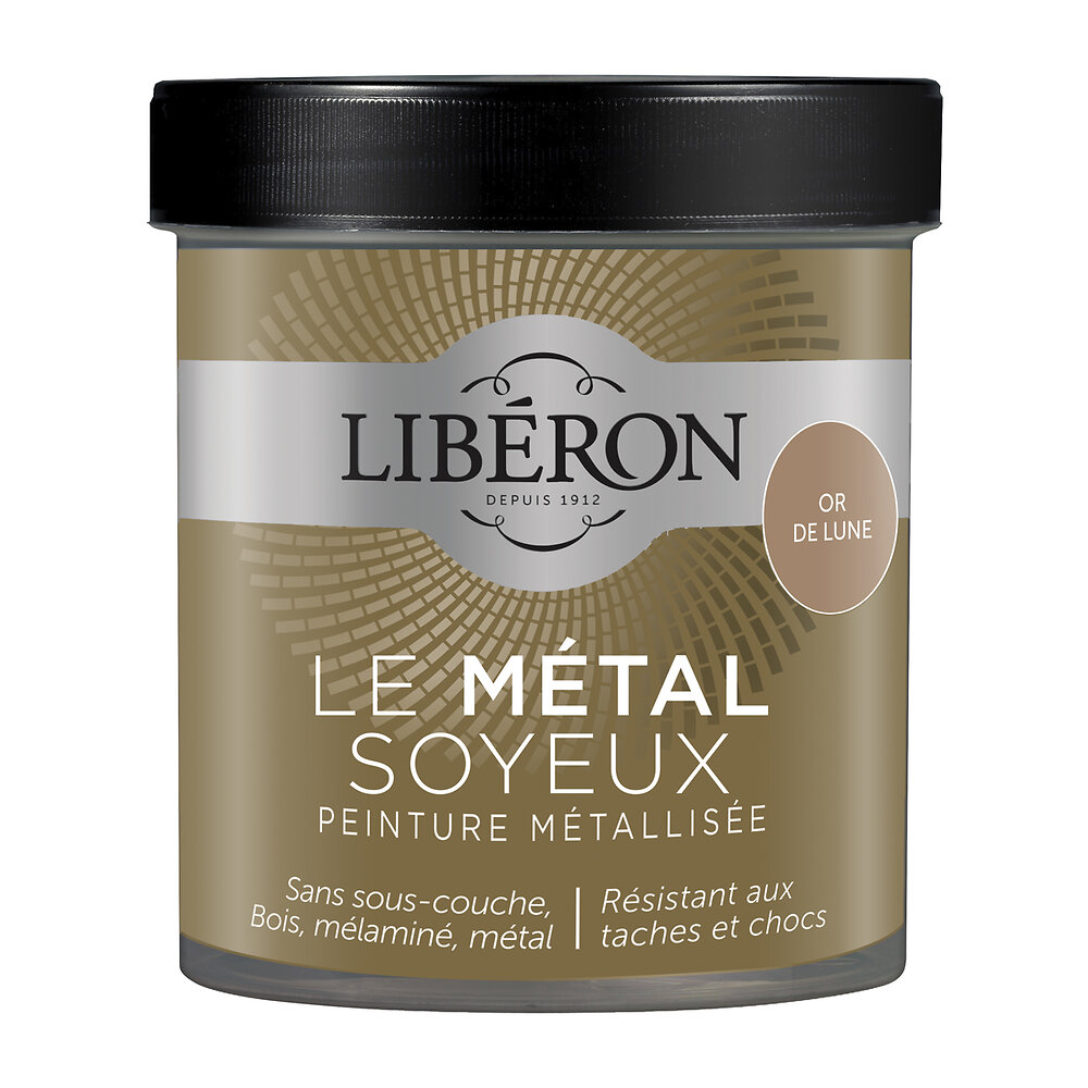 LIBERON - Peinture Le Métal Soyeux Or lune Pot 0.5l - large