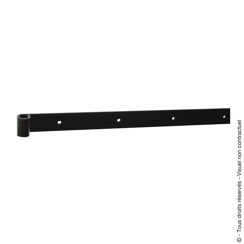 AFBAT - Penture bout carré 30x4 Longueur400 mm noir - large