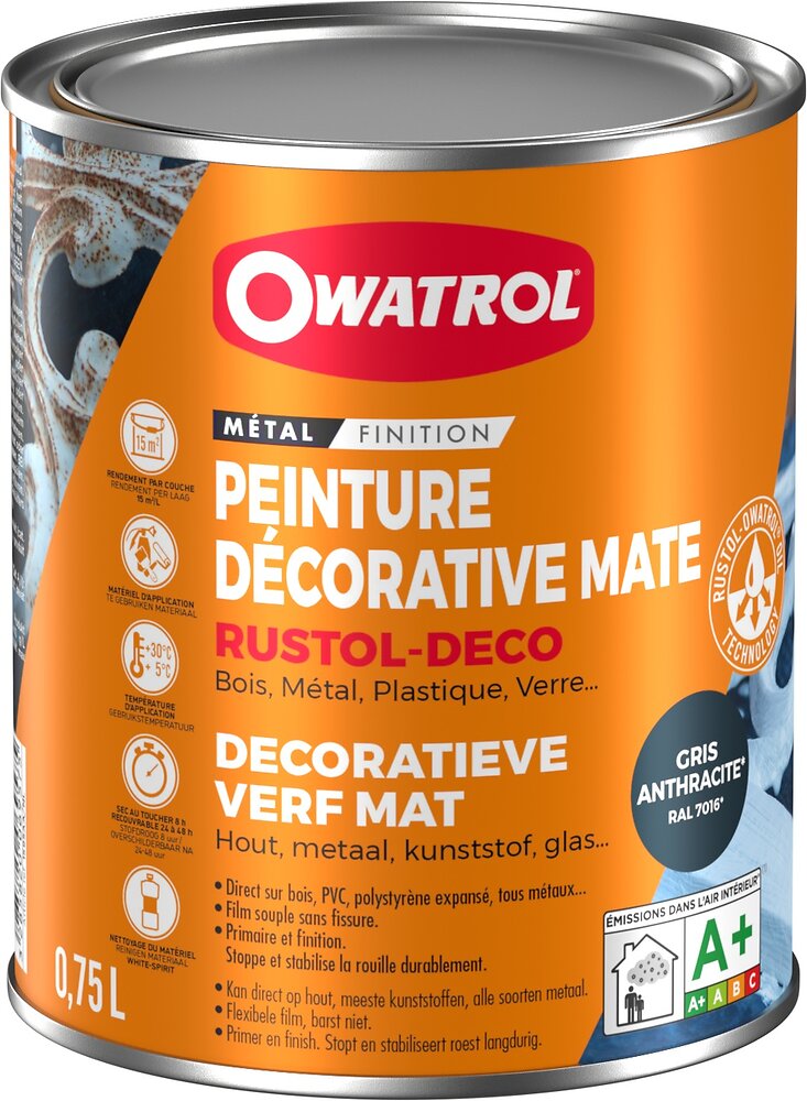 Antirouille multifonction - Additif peinture - 500 ml - Rustol OWATROL