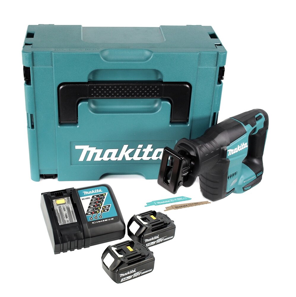 Makita Djr Rfj Brushless Li Ion Scie R Cipro Sans Fil V Coffret Makpac X Batteries