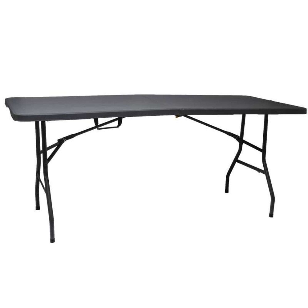 table pliante rectangulaire grise 180 x 74 x 74 cm