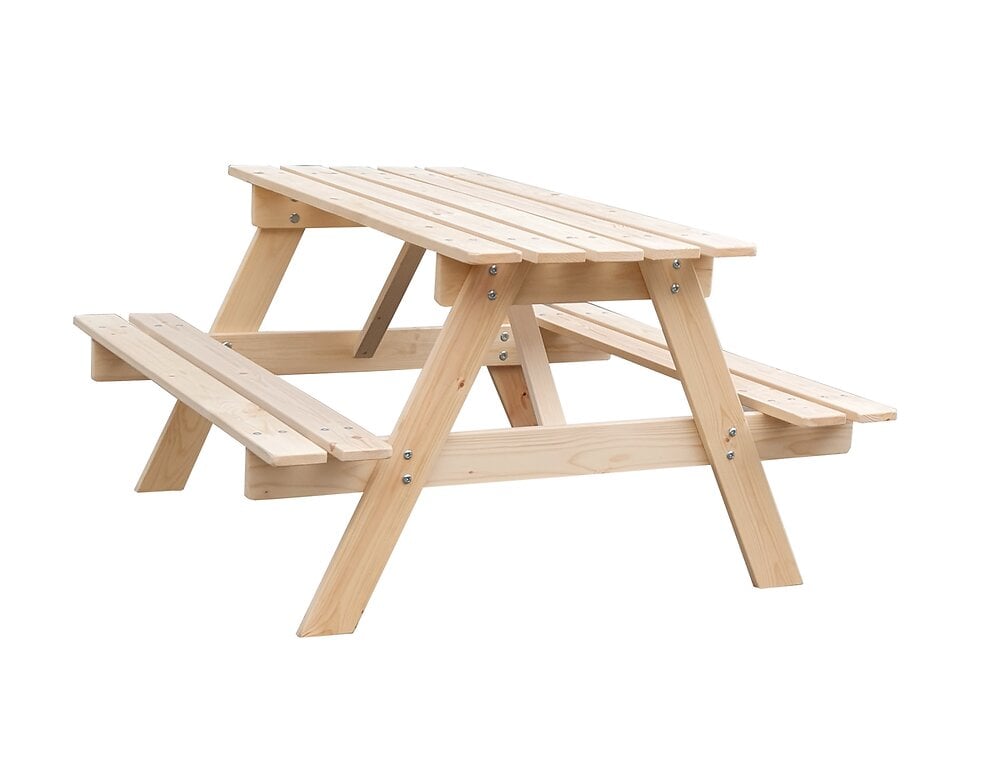 timbela m018-1 table enfant en bois  – 90x90xh50 cm