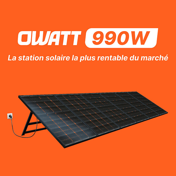 Station solaire Plug & Play OWATT 990W