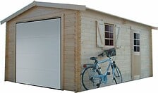 SOLID Garage bois porte sectionnelle 40mm