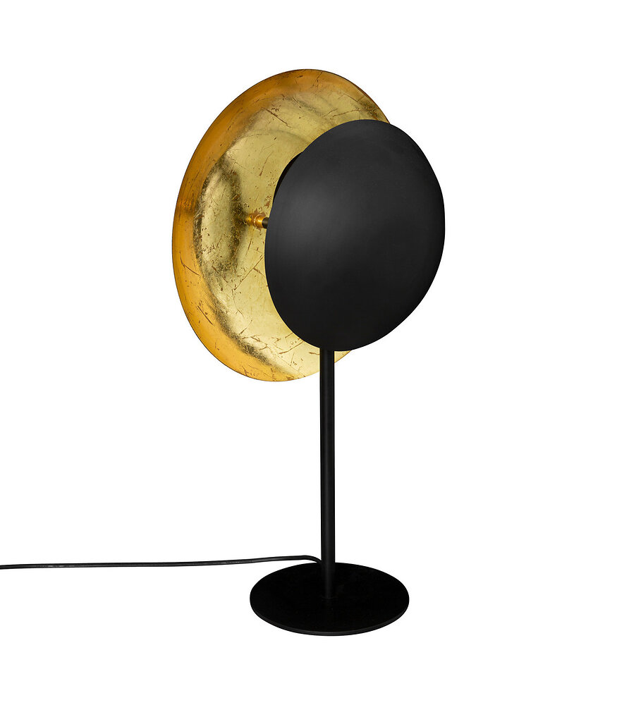 lampe à poser en métal doré et noir h 57 cm