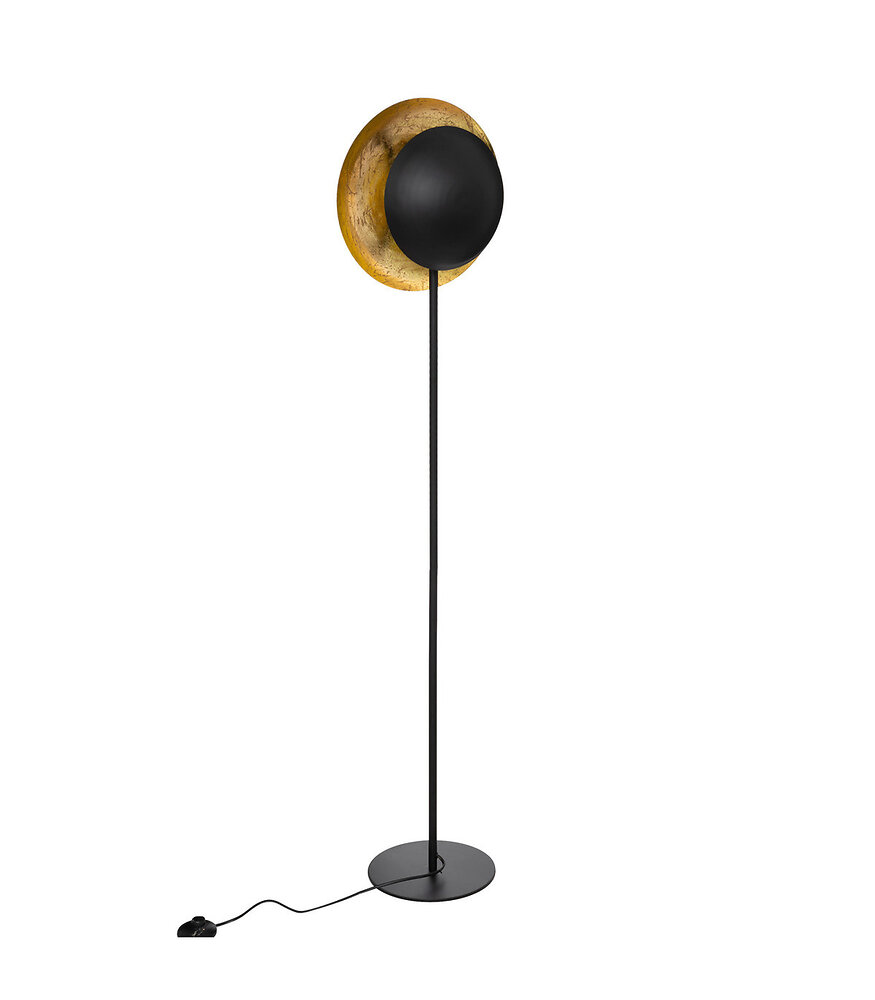 lampadaire en métal doré et noir h 144 cm
