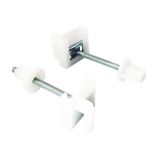 Fixation d'abattant WC plaques métal, écrous, glissières