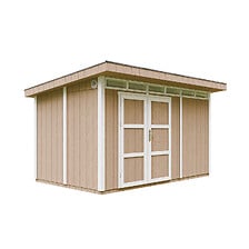 TIMBELA Abri de jardin à base de bois en panneaux LP SmartSide 9 m² - ...