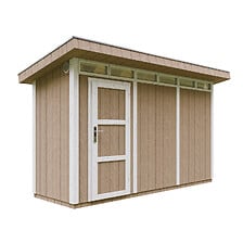 TIMBELA Abri de jardin à base de bois en panneaux LP SmartSide 4 m² - ...