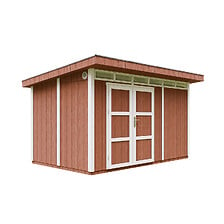 TIMBELA Abri de jardin à base de bois en panneaux LP SmartSide 9 m² - ...