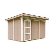 TIMBELA Abri de jardin à base de bois en panneaux LP SmartSide 9 m² - ...