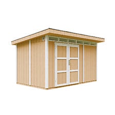 TIMBELA Abri de jardin à base de bois en panneaux LP SmartSide 9 m² - ...