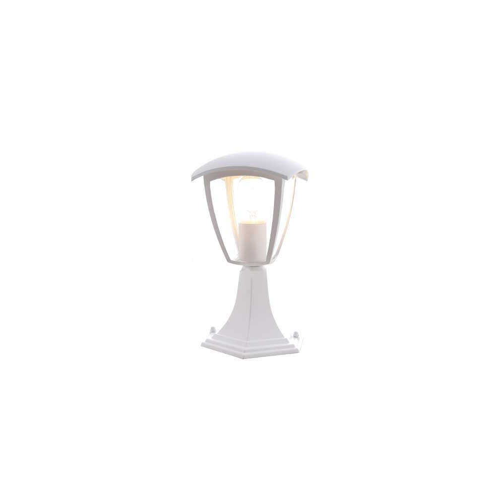 lanterne 220v e27 blanche étanche ip44 avec pied