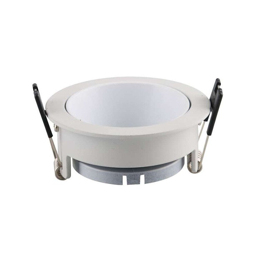 support spot encastrable fixe gu10/mr16 rond blanc avec réflecteur blanc 79mm max 35w