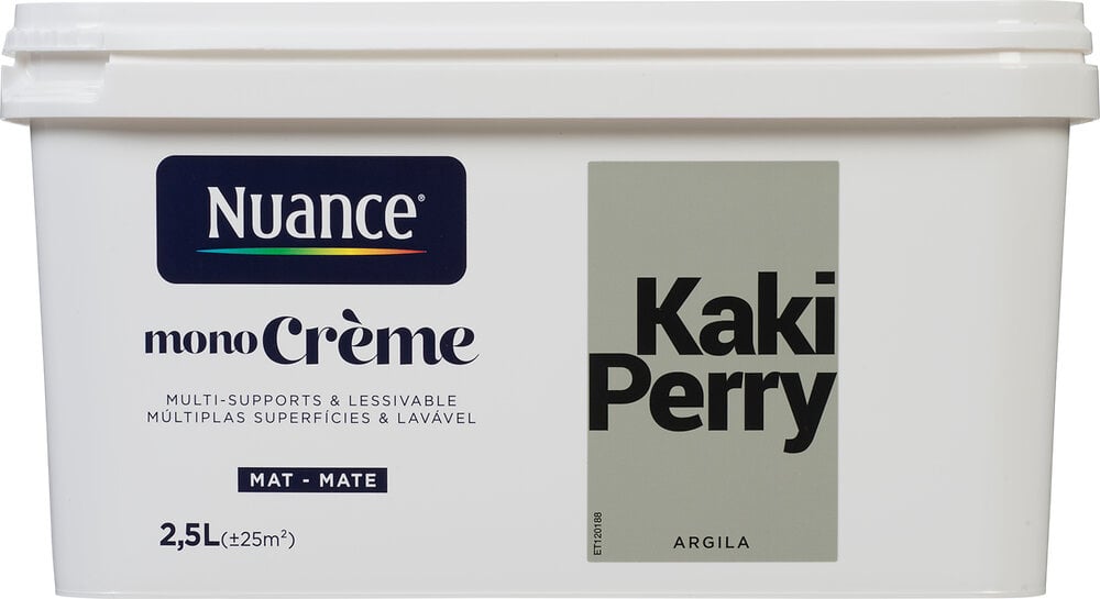 NUANCE - Peinture MonoCrème Kaki Perry Mat 2.5L - large