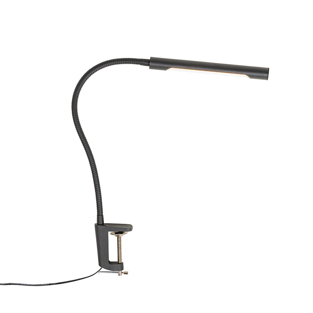 lampe de bureau clamp noire avec led avec variateur tactile - lionard