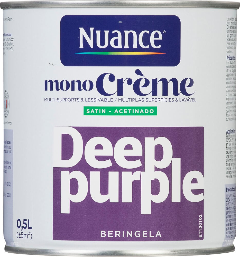 NUANCE - Peinture MonoCrème Deep purple Satin 0.5L - large
