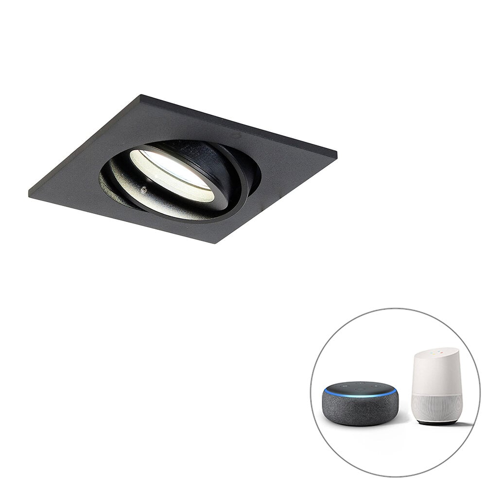 Eglo Saliceto spot LED encastrable carré 6W dimmable orientable noir