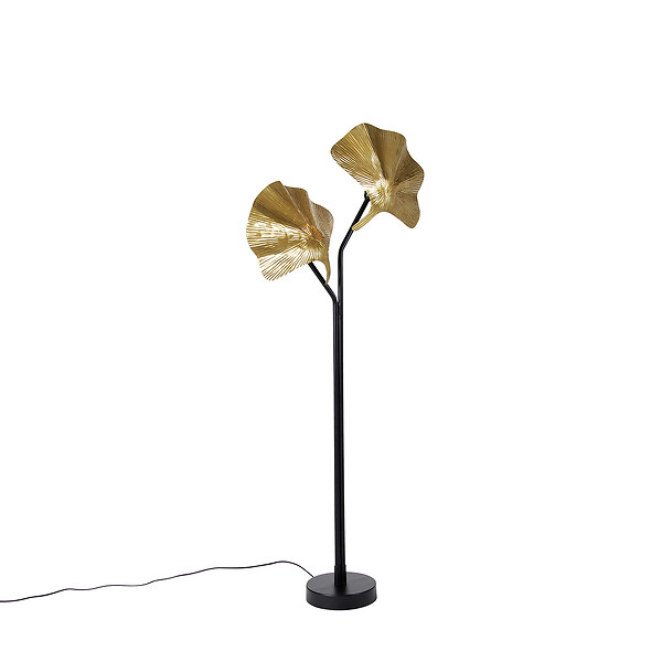 Lampadaire intelligent doré 2 lumières avec Wifi G95 - Botanica