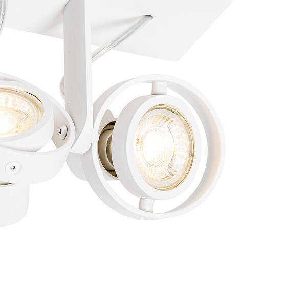 QAZQA - Spot moderne blanc 2 lumières - Master 50 - large