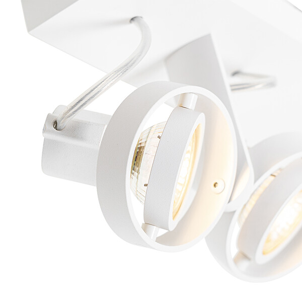 QAZQA - Spot moderne blanc 2 lumières - Master 50 - large