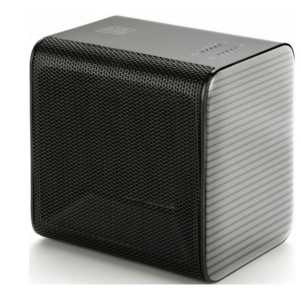 Radiateur soufflant céramique cube 1500 watts noir et gris - 244054