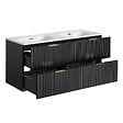 petits meubles - Meuble double vasque encastrée 120cm Adriel Noir - vignette