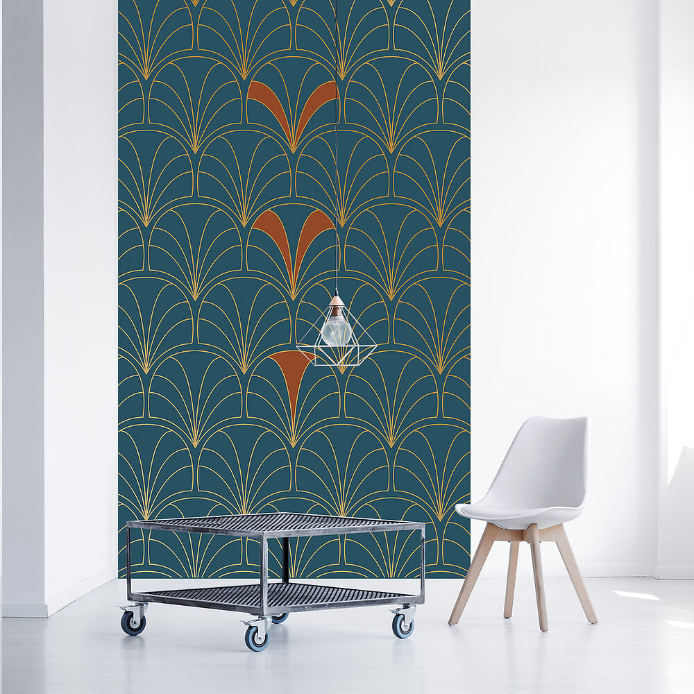 WallCircle - Stickers muraux - Cercle Papier Peint - Paon - Fleurs - Jungle  - Arc En