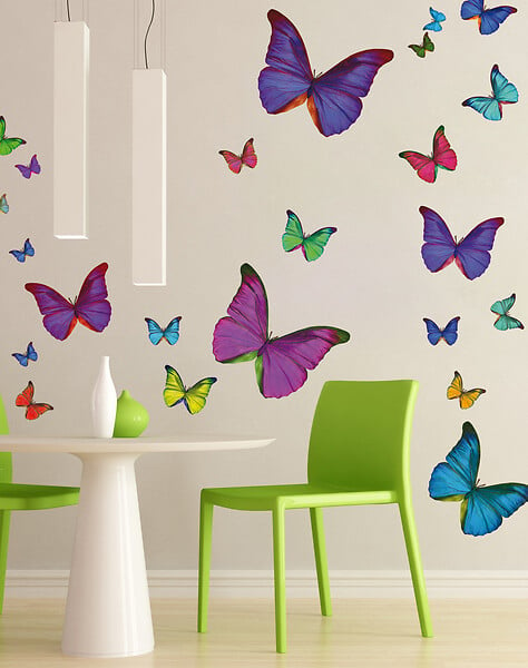 Papillons déco murale en bois - papillons suspension bois - papillon  guirlande - Un grand marché