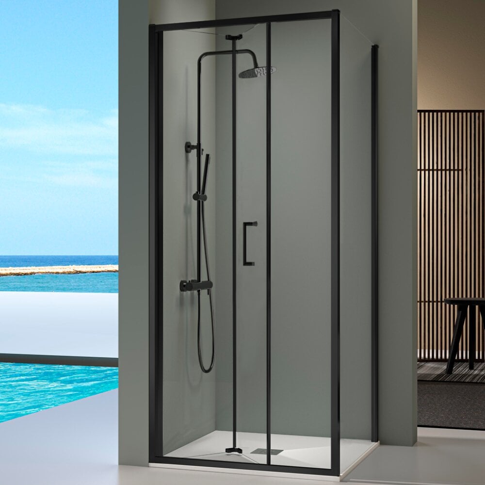 Joint universel pour portes de douche avec bande magnétique de fermeture  135°