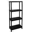 ITOOLS - Etagère plastique 4 tablettes L61xP31xH131cm NOIRE Charge 120kg ITOOLS - vignette