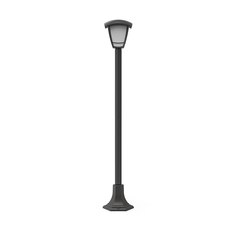 xanlite - lampadaire filaire noir 112cm rétro ip44, culot e27, 40w max - lame40nret
