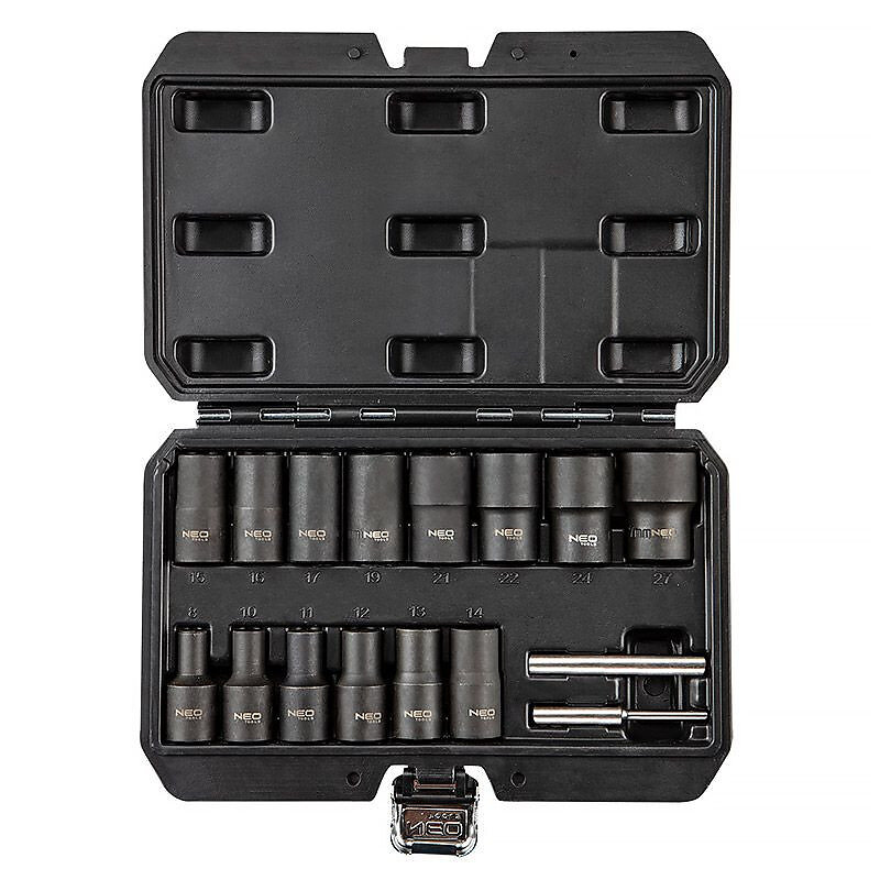 Boite avec 54 Pièces, Douilles et Embouts Torx, Jeu de 54 pièces., Douilles  adaptateur avec carré d'entraînement 1/2 x 10 mm et carré d'entraînement  3/8 x 10 mm., Livrés dans un coffret