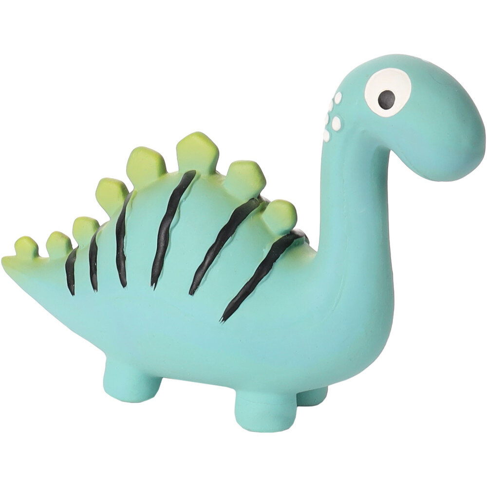 jouet dinosaure vert en latex  hauteur 13.5 cm pour chien