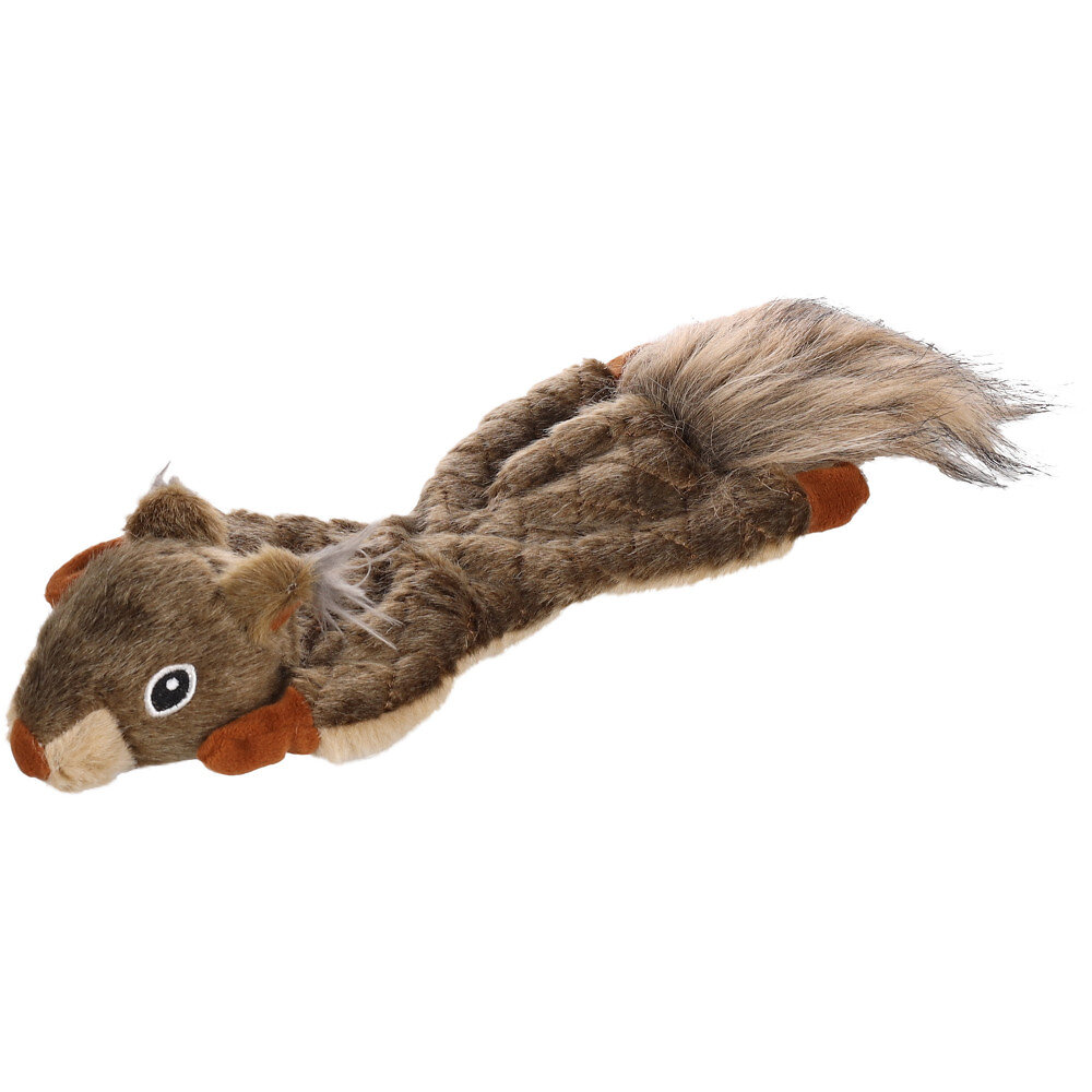 jouet écureuil brun 11 x 34 x 3cm pour chien